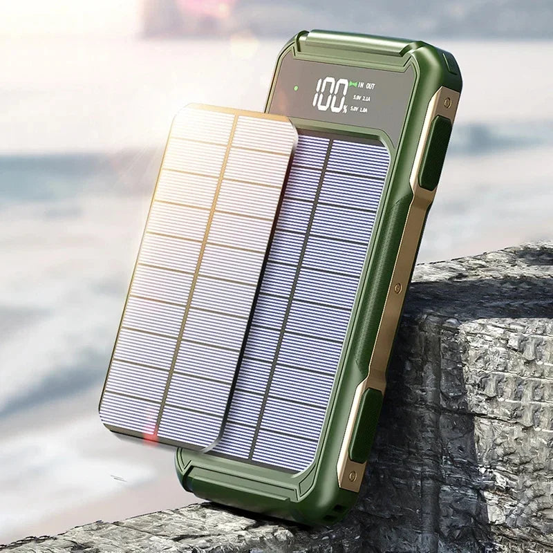 OnePlus 4-in-1 Solar Power Bank Built-in-cable 200000mAh High Capacity Charger Fast Charging Intelligent Digital Display Battery